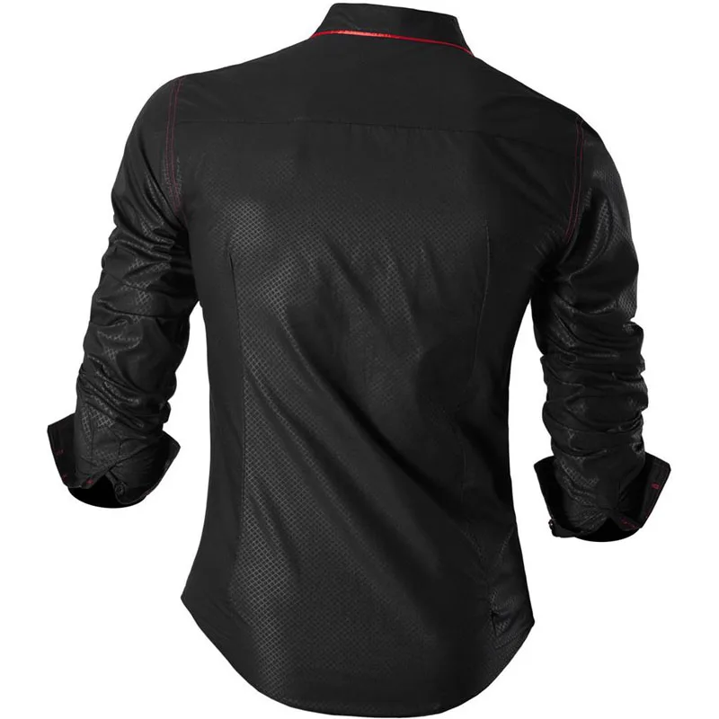 Sportrendy Modi moška Majica Priložnostne Obleko z Dolgimi Rokavi Slim Fit Moda Sijoče Modne Majice JZS003