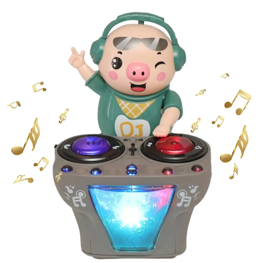 Otroška Glasba Igrače DJ Little Pig Smešno Električni Glasbeni Ples Prašičev Igrače, Pisane Luči Zaniha Nazaj Tja Novost Igrače Za Otroke Srčkan