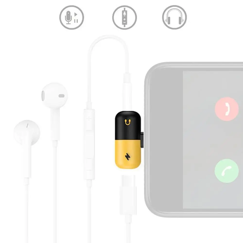 2 V 1 za Slušalke Avdio Adapter za Polnjenje Dvojni Tok XR X AUX 7 Cepilec Za iPhone Slušalke Priključek za Kabel usb Priključek XS Plu V0S1