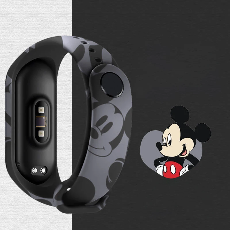 Disney Mickey Mehko Trak za Xiaomi Mi Pasu 5 4 3 NFC Silikonski Manšeta Zapestnica Zamenjava za Xiaomi Band 4 Zapestje TPU Trak