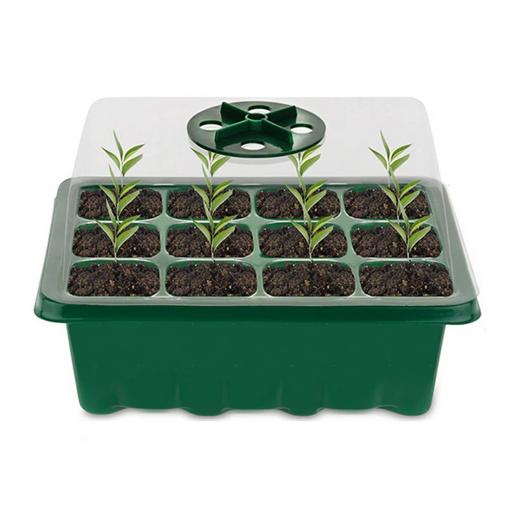 5PCS Semena Rastlin Pladnji Propagator Starter Kit Kalivost S Pokrovom 12 Celice Za Sadika Mini Indoor Toplogrednih Polje Vrtnarstvo