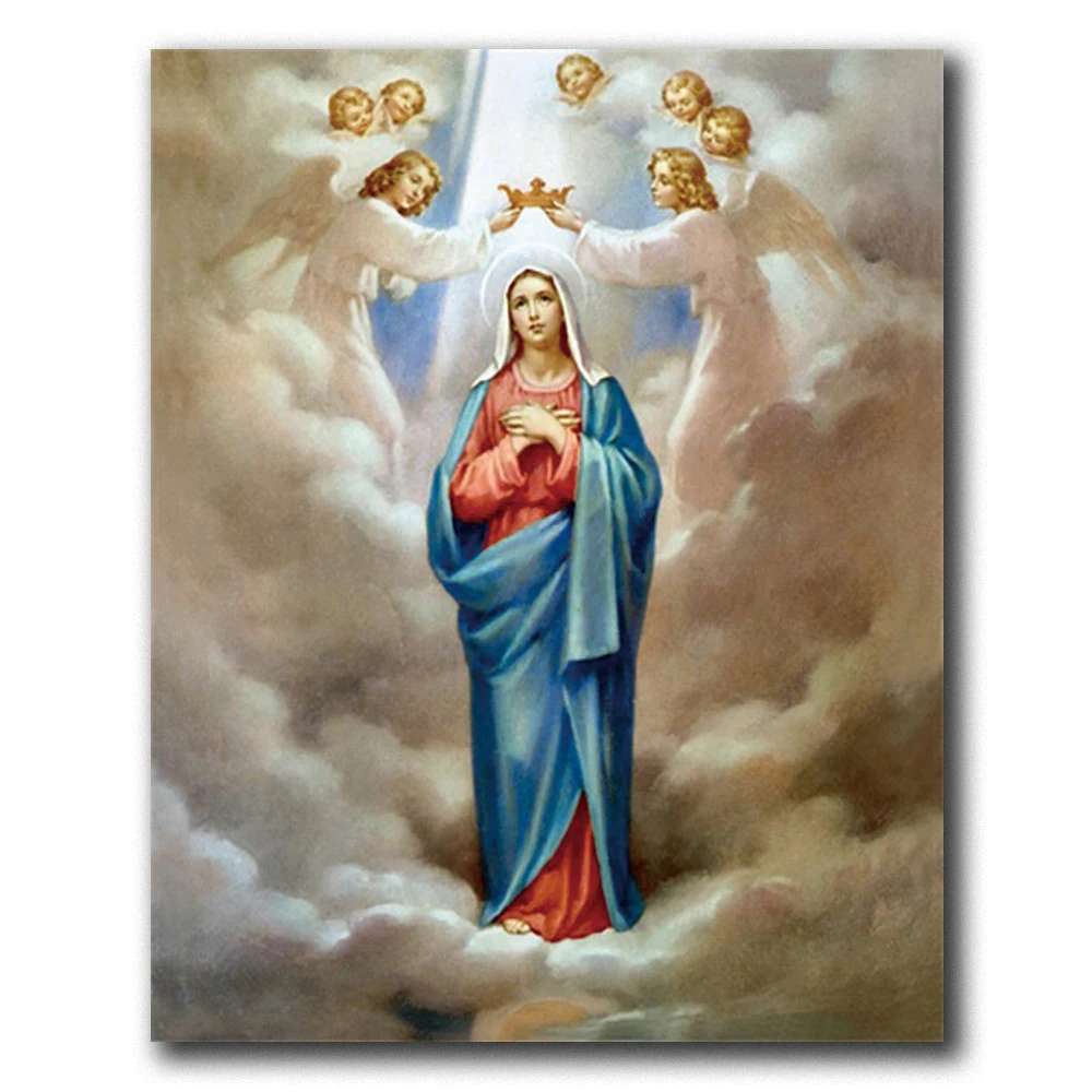 Devica Marija Christian Plakatov in Fotografij Platno Slikarstvo Retro Plakat Katoliška Cerkev Stenskih slikah, Dekoracijo Doma Dekor