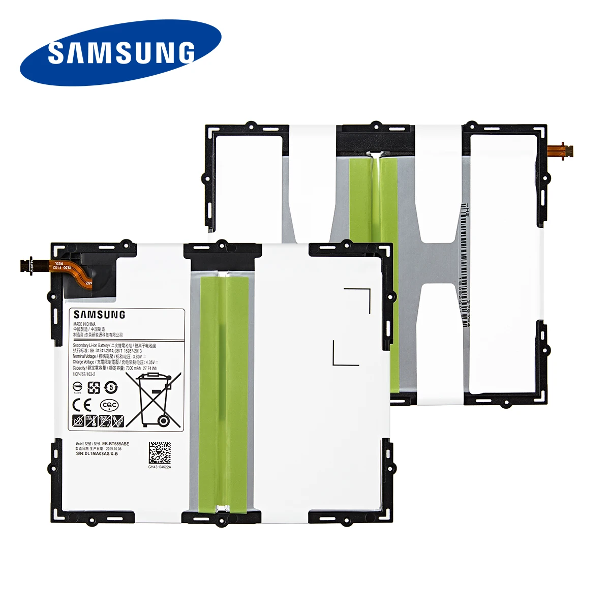 Originalni SAMSUNG Tablični EB-BT585ABE 7300mAh Baterija Za Samsung Tablični računalnik Galaxy Tab 10.1 2016 T580 SM-T585C T585 T580N Baterije