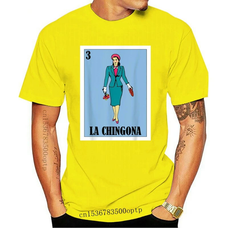 Črna Loteria Majice - Chingona Majica - La Dama T Shirt Parodija Bombaž Prosti Slog Tee Majica