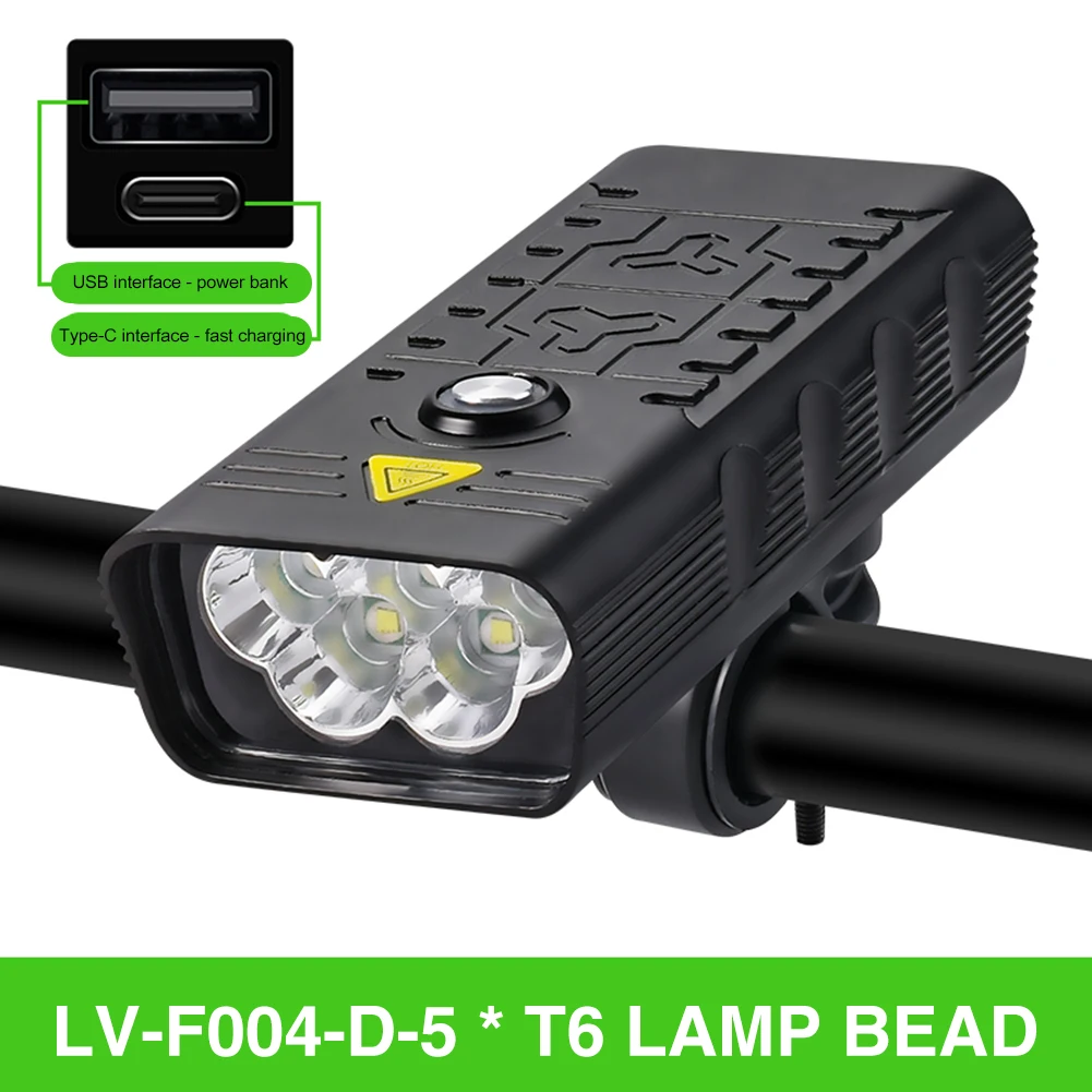 Izposoja Svetlobe L2/T6 USB Polnilne 5200mAh Kolo Svetlobe IPX5 vodoodporna LED Smerniki kot Moč Banke Kolesarske Opreme