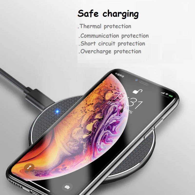 10W QI Brezžični Polnilnik Tipke Za iPhone 11 Xs Max X XR 8 Plus Hitro Polnjenje Za Samsung Opomba 9 Opomba 8 S10 Hitro Indukcijske Polnilnik