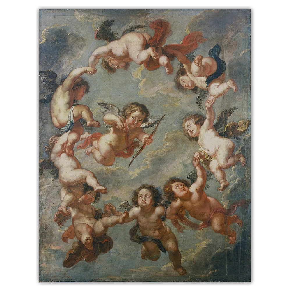 Citon Peter Paul Rubens《Putti - zgornja meja dekoracijo》Platno Umetnosti Oljna slika Umetnine, Slike Steni Visi Dekoracije Doma Dekor