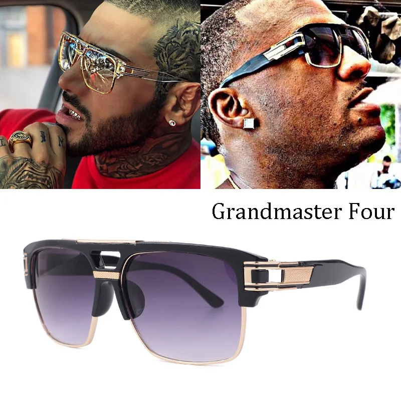 2021 luksuzne blagovne znamke modno oblikovanje klasičnih master štirih retro gradient leče, sončna očala moških retro sončna očala Oculos 6626