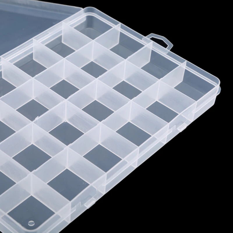 Pregledna 24 Mrežo Škatla Za Shranjevanje Organizator Primeru Caja Organizadora Shranjevanje Plastična Škatla Za Nakit Kroglice Tabletke Vijak Organizador