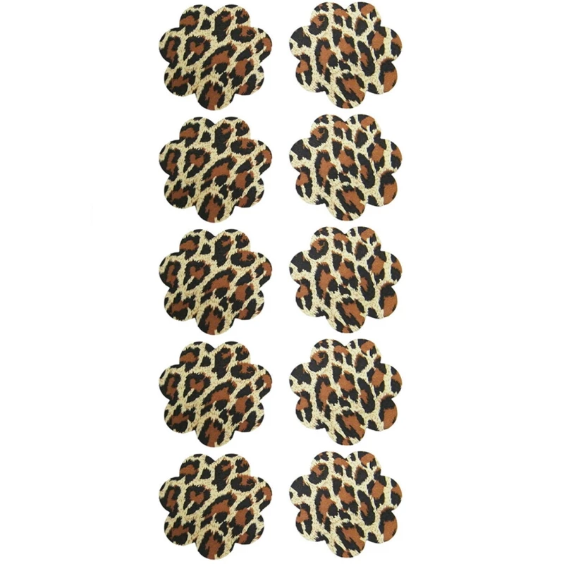 5 Parov Leopard Tiskanja Cvet Nastavek Nalepke Prsi Zajema Perilo Pasties