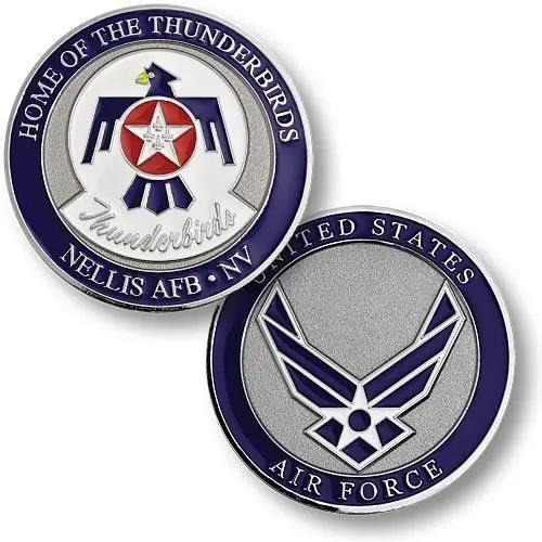 Brezplačna Dostava 20pcs/veliko, ZDA Thunderbirds - USAF Izziv Kovanec,Air Force - Nellis Air Force Base Izziv Kovanec