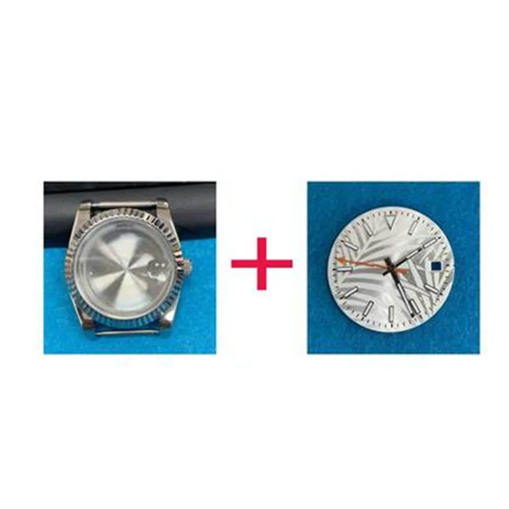 36 mm, iz Nerjavnega Jekla Watch Primeru,+Gumbom+Roke 1 Set za 8215/8205/8200 za Mingzhu 2813 Gibanja Sprememba Del (No Logo）