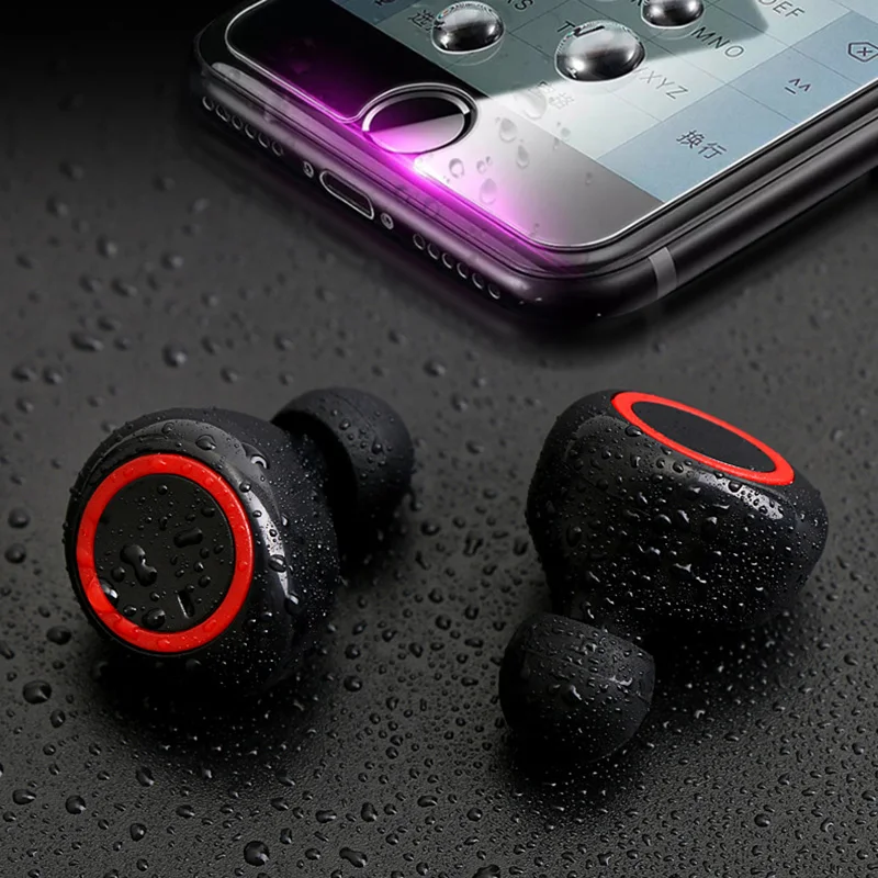 TWS Brezžični 5.0 Bluetooth Slušalke Hi-fi Stereo Slušalke Bluetooth Igralec Šport Slušalke s Polnjenjem Polje Wireless Čepkov