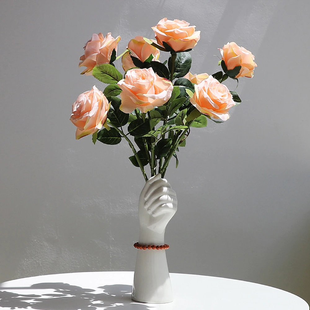 Roko Vaza Ročno Izdelane Keramične Vaze Namizje Pečnice Okraski Dnevna Soba Keramike Vaza Cvetlični Aranžma Home Art Okras