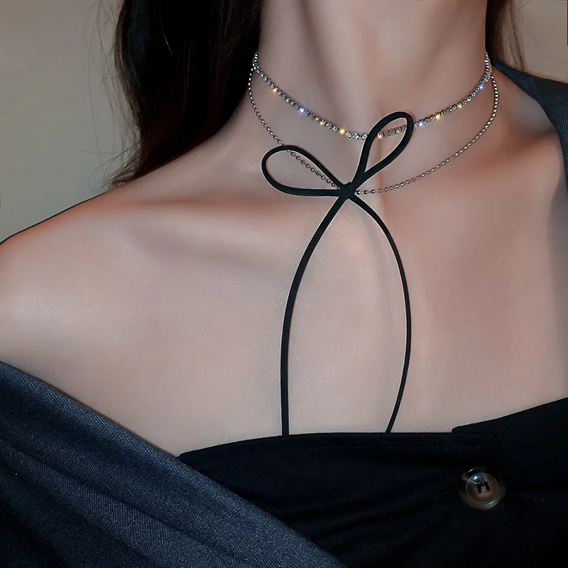Modi in temperamentna lok pribor obesek multi-layer ogrlica clavicle verige za ženske