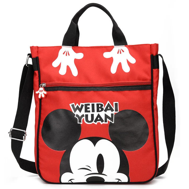 Disney mickey Visoka zmogljivost torbici Fant dekle Platno vrečko ženski Tote vrečko risanka šolsko torbo Mickey ramenski prenosni nakupovalna torba