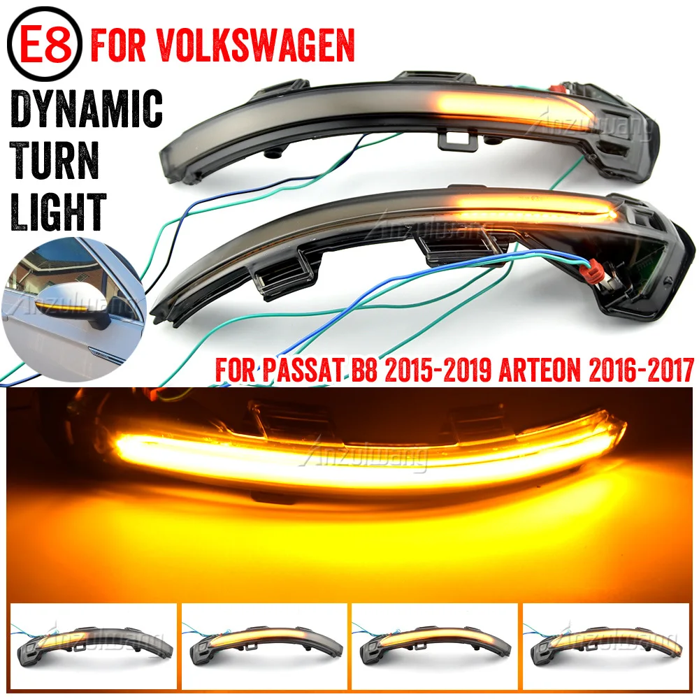 Za VW Passat B8 Arteon 2016 2017 2018 2019 Dynamic LED Vključite Opozorilne Luči Strani Ogledalo Kazalnik Zaporedno Blinker