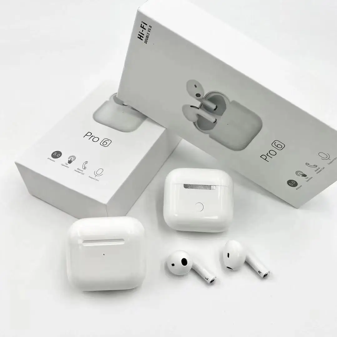 Izvirna Pro 6 Bluetooth Slušalke Brezžične Slušalke HiFi Glasbeni Čepkov Šport Gaming Slušalke Za IOS Android Telefon