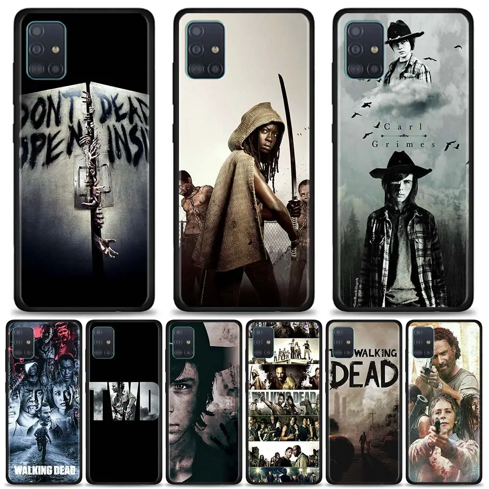 Telefon Primeru Za Samsung Galaxy A51 A71 5G A21s A11 A31 A41 A91 A72 A12 A02s Mehko Silicij coque TPU Fundas Black Walking Dead