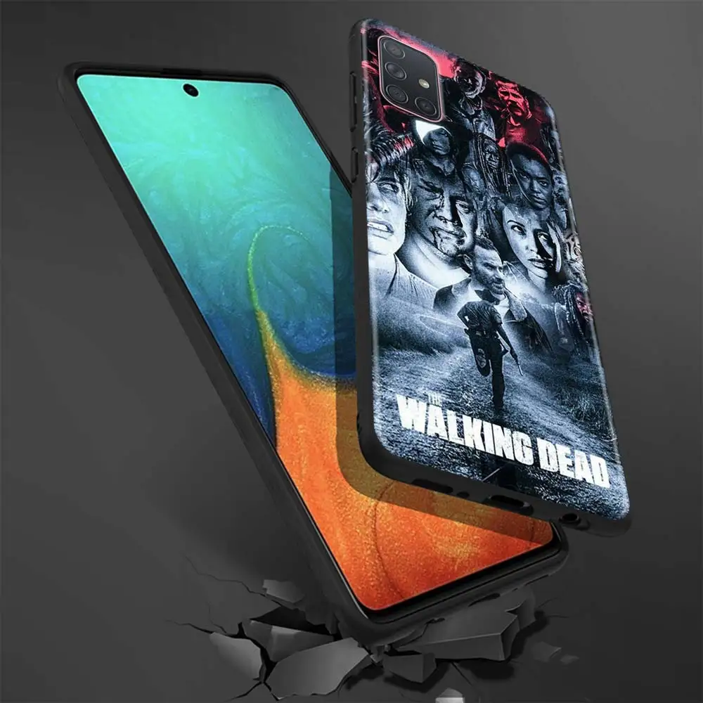 Telefon Primeru Za Samsung Galaxy A51 A71 5G A21s A11 A31 A41 A91 A72 A12 A02s Mehko Silicij coque TPU Fundas Black Walking Dead