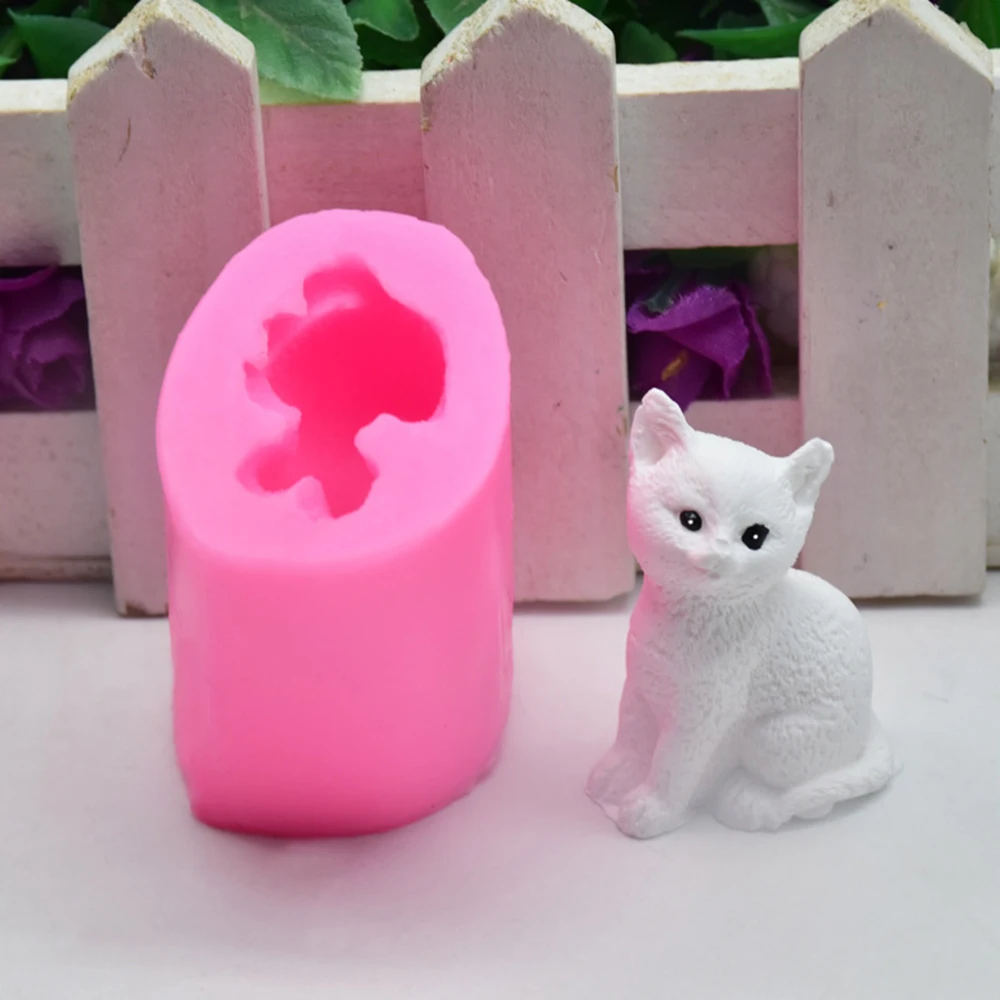 Priljubljena 3D Luštna Mačka Oblikovan DIY Silikonsko Plesni Čokolado Milo Plesni Torta Dekoraterstvo Orodja za Peko Orodja Torto Plesni #056