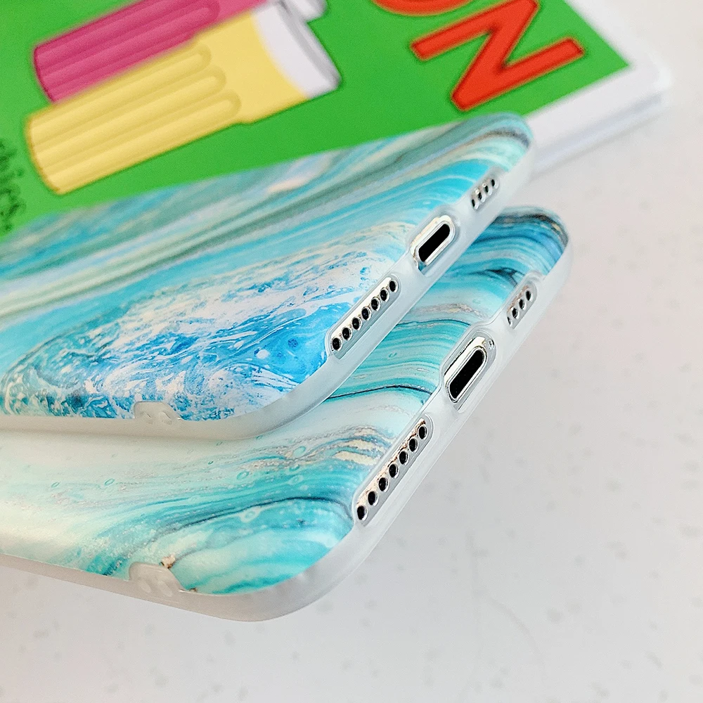 SUYACS Klasičnih Blue Marble Primeru Telefon Za iPhone Mini 12 12 11 Max Pro XS Max XR X 7 8 Plus Ocean Tekoče Mat Mehka Zadnji Pokrovček