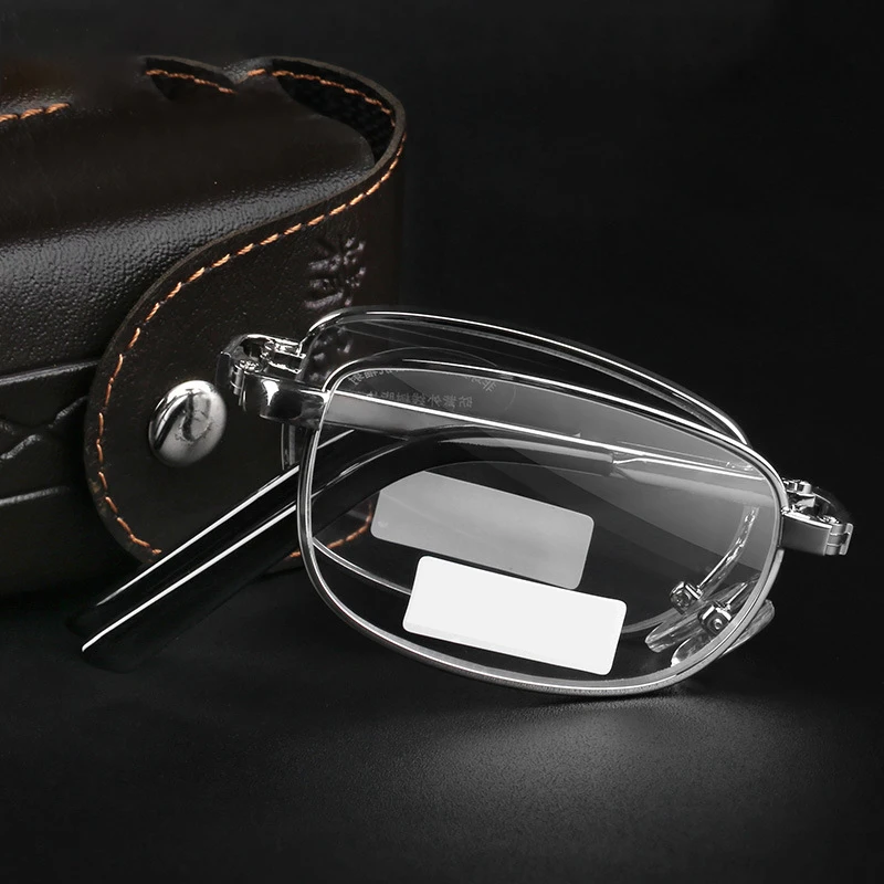 Naravni Zložljiva Objektiv Obravnavi Očala Moški Ženske Kvadratnih Full Frame Presbyopic Očala Anti-Scratch Dioptrije Za Očala +1.5 2.0 2.5