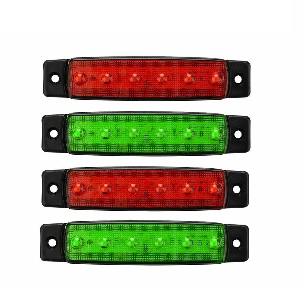 4pcs Čoln Navigacija LED Sveti Rdeče Zeleno Krmo Luči Čolni Desni Trak Stranska Svetloba 12V 6LED