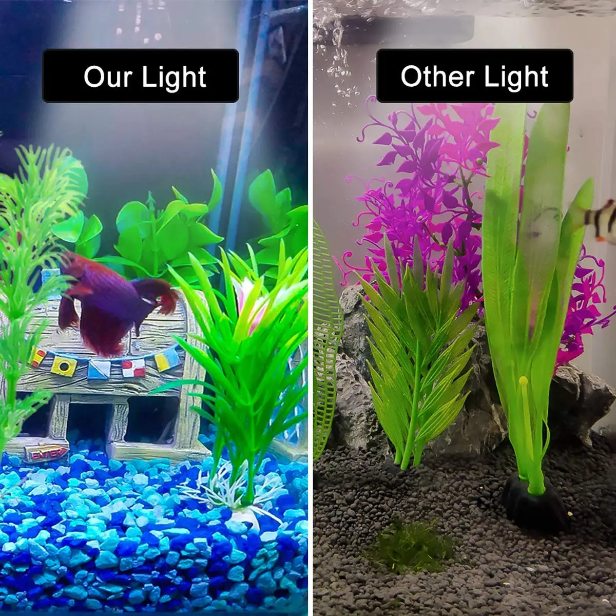 LED Luči Akvarij Bela+Modra 30-70 cm Super Slim Fish Tank Vodnih Rastlin, Morskih Rastejo Razsvetljavo Svetilka 220V EU Plug