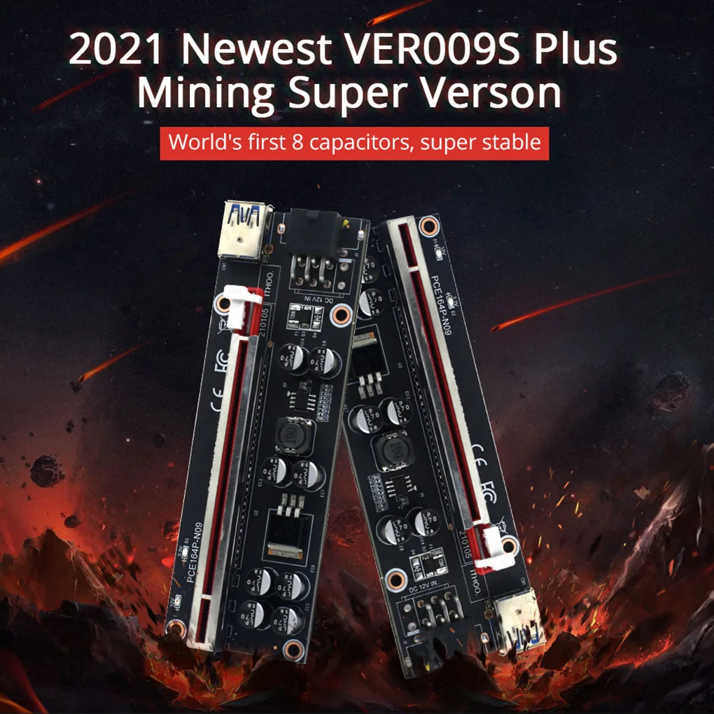 Novo VER009S Plus PCI-E Riser Card 60 cm PCI Express 1X do 16X USB 3.0 Kabel SATA da 6Pin Priključek za Grafiko, Video Kartice, Rudarstvo