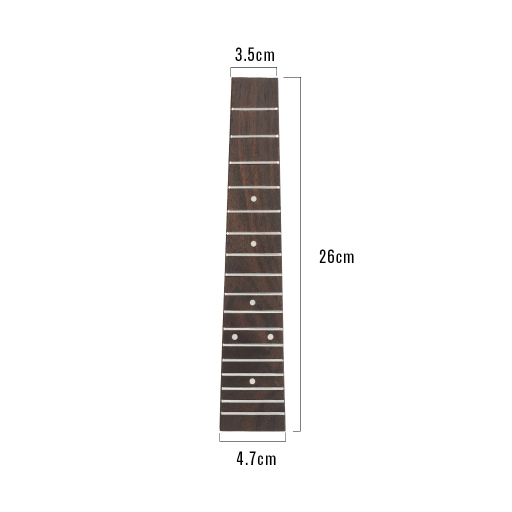 NAOMI Palisander Ukulele Fingerboard 18 Prečke 23 Palčni Uke Fretboard W/ Bele Pike Podolgovat Ukulele Deli, dodatna Oprema