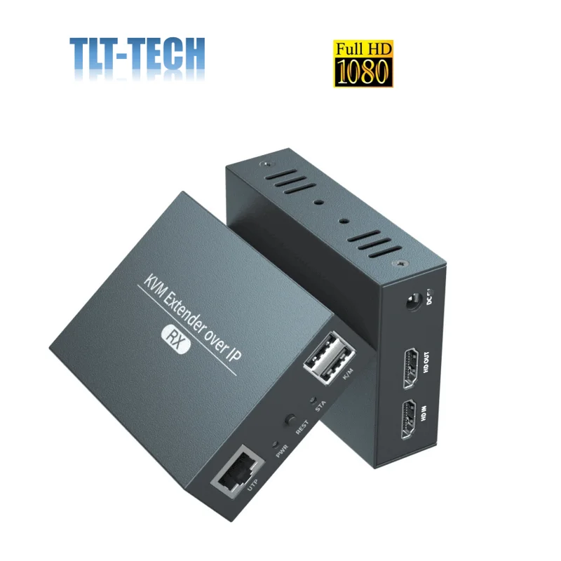 TLT-TECH Novo HDMI USB KVM Extender Over IP priključek RJ45 Ethernet Omrežja KVM Podaljšek USB HDMI 200 M Nad UTP/STP KVM Extender CAT5 CAT6