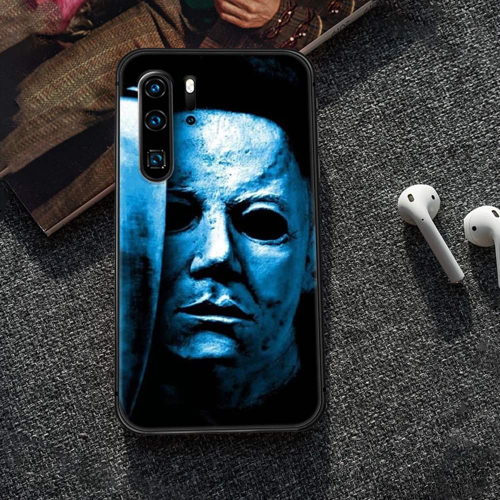 Halloween Michael Myers Horror Film Telefon Primeru Zajema Trup Za Huawei P8 P9 P10 P20 P30 P40 Lite Pro Plus smart Z 2019 črna