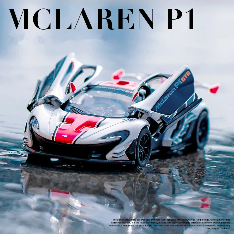 1:32 McLaren P1 GTR dirkalnika Zlitine Modela Avtomobila Diecasts & Igrača za Vozila, Kovinski Igrača Avto Model Collection Simulacije Otroci Igrače Darilo