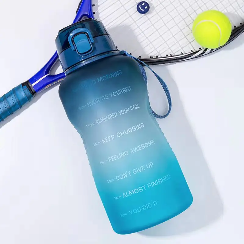 Quifit Galono Vode Steklenico s Slamo 3.8 & 2 Litra Velike Zmogljivosti Tritan BPA Free Motivacijske Ponudbo Čas Marker Fitnes Vrči