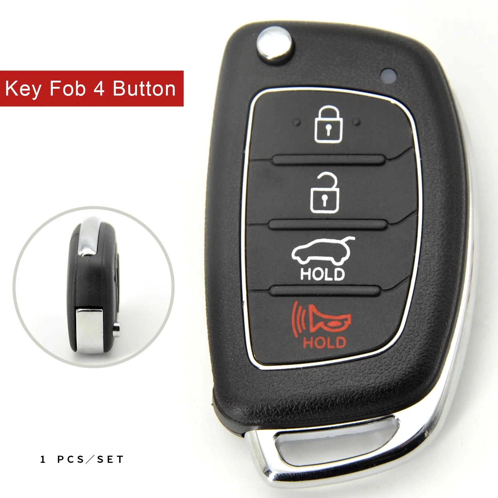 Zamenjava 4 Gumbi Daljinskega Tipko Lupini Primeru Filp Ključni Fob Za Hyundai Sonata 2017 Ix35 Santa Fe i30 i20 Ix45 Avto Accessorie