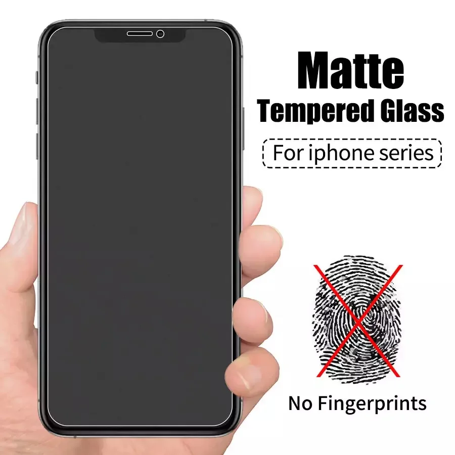 Polno Kritje Mat Motnega, Kaljeno Steklo Za iPhone 11 12 Max Pro mini Zaščitnik Zaslon Za iPhone XS Max XR 8 7 6 Plus SE Steklo