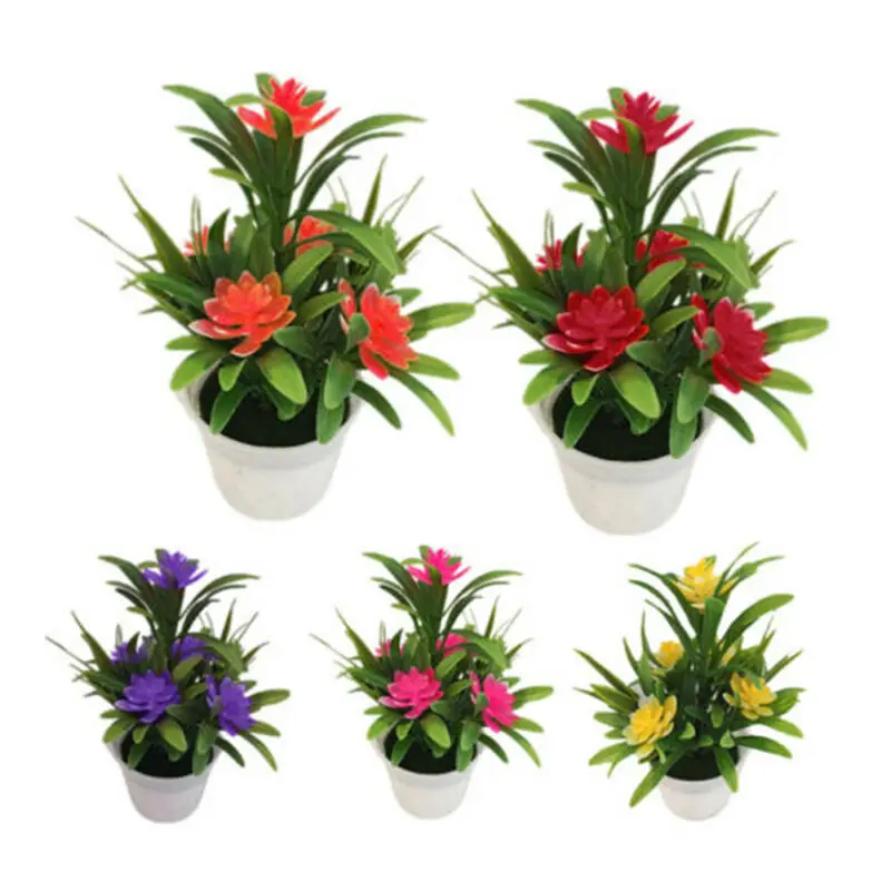 1 Snop Realne Umetno Cvetje Rastlin Pot Lotus Ponaredek Cvetje Za DIY Dnevna Soba Home Office Poročno Dekoracijo Darilo