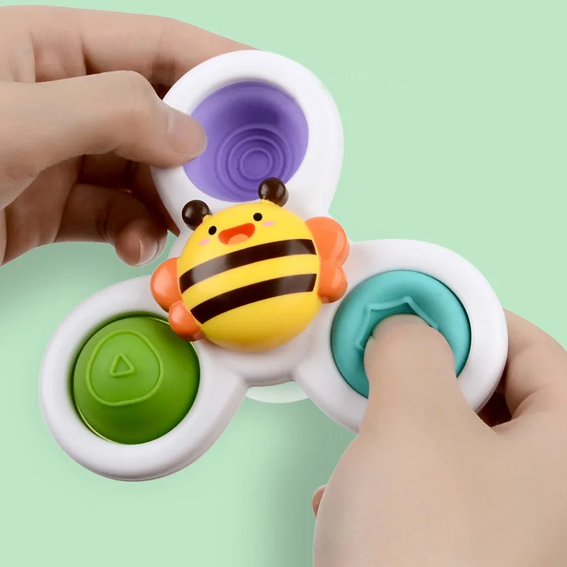 3pcs Risanka Insektov Baby Ropotuljice Za 0-12 Mesecev Fantje Dekleta ABS Fidget Kolesce Žiro Igrača Lajšanje Stresa Prsta Igrača Za Darilo Otrok