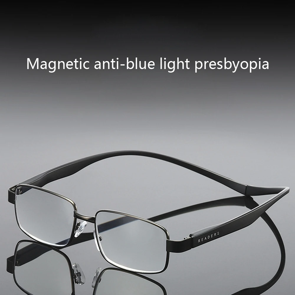 Zilead Vratu Visi Obravnavi Očala Moški Ženske Prenosne Magnetne Presbyopia Očala Proti Modri Žarki Daljnovidnost Očala Z+1~+4