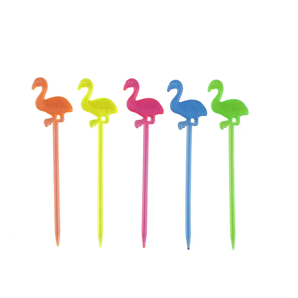 Stranka Dobave 50 Kosov Flamingo Hrane Izbirčen Bife Cupcake Sadje Vilice Torto Sladica, Solata Palice Cocktail Zobotrebec Nabodalo