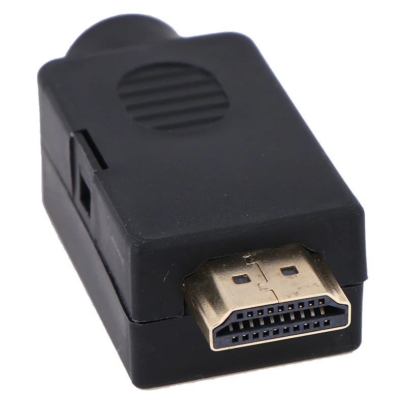 HD solderless glavo HDMI Moški 19P Plug Ločenih Terminalov Solderless Priključek S Črno, Pokrov Prenos terminal