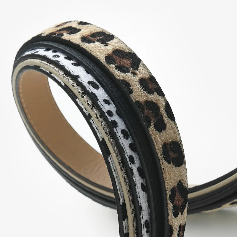 2021 Nove Ženske Pasu Leopard Tiskanja Kača Vzorec Vrečko Sponke Dekoracijo Retro Dame Kavbojke Obleko Pas, Modno Novost