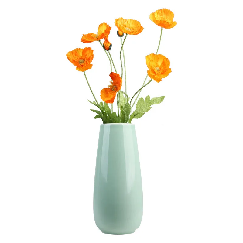 Preprosto keramično vazo doma dekoracijo bela vaza keramične obrti okraski cvet vazo doma dekoracijo doma vaza