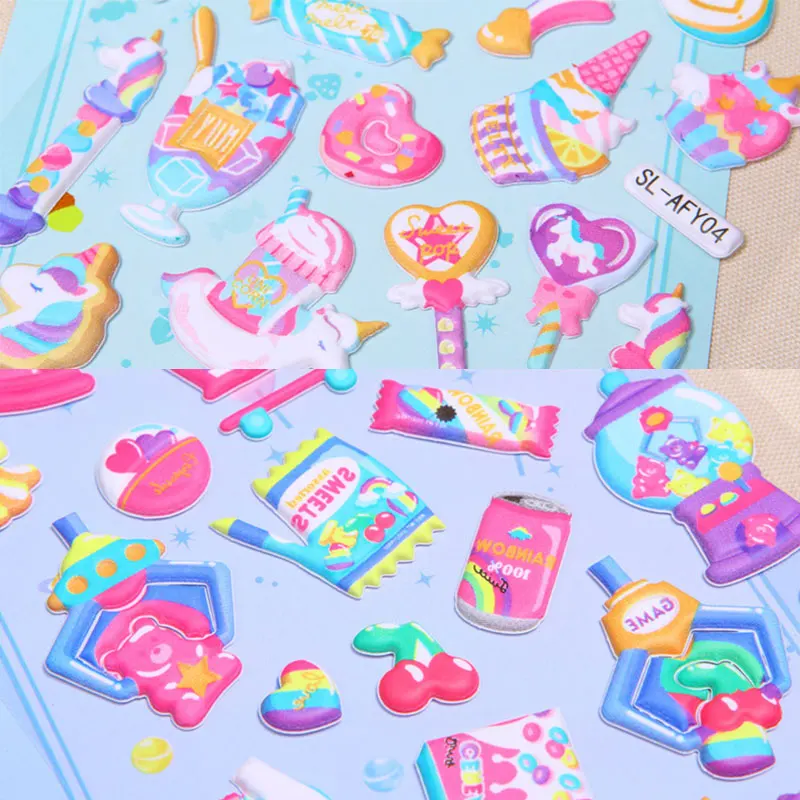 Cute Sweet Candy 3D Zabuhle Igrača Nalepke Scrapbooking DIY Journaling Nalepke Kawaii Tiskovine Nalepke, Otroci, Dekleta, Igrače, Darila