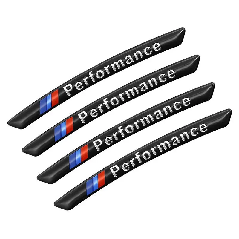 4pcs Pesto Kolesa M Moč Uspešnosti Aluminijeve Zlitine Nalepke za BMW 3 Series E30 E34 E36 E46 M3 Z3 E60 E90 E39 E70 F10 F20 F30