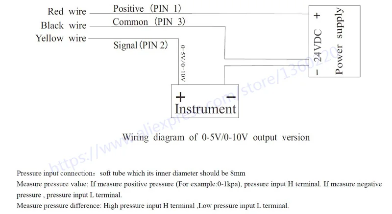 0-100Pa 0-300Pa -10~0Kpa 0-30Kpa -100~100Pa 0-1kpa mikro zračnega ventila 0-10V izhod razlika tlaka oddajnik senzor
