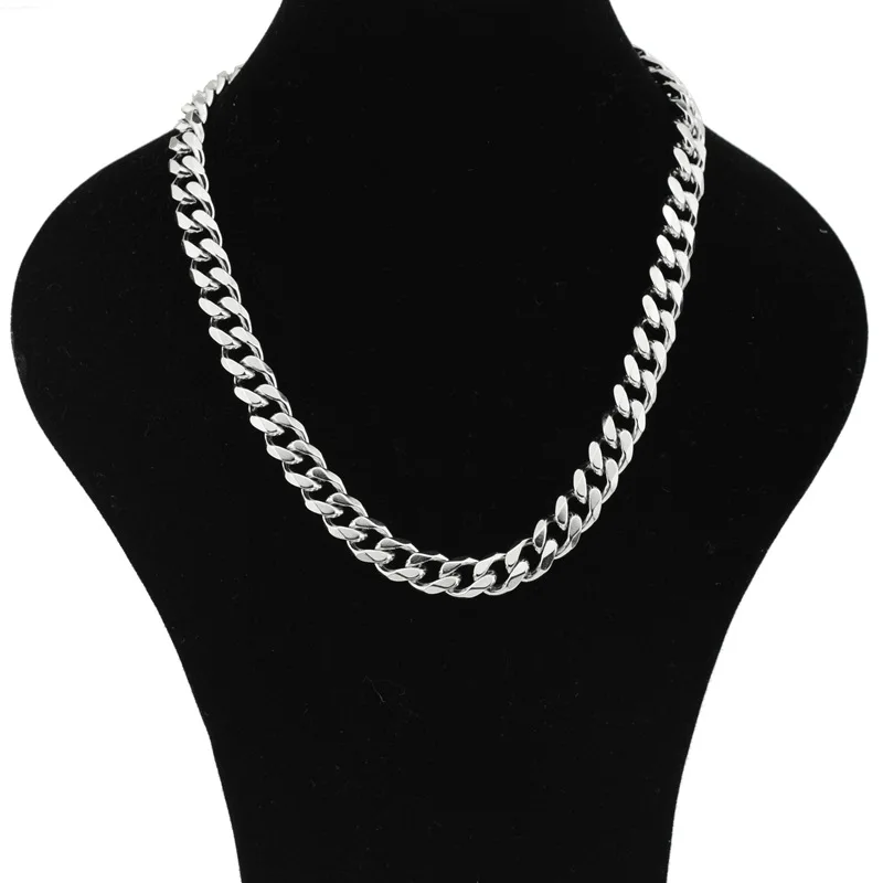 Moda debele ogrlica clavicle verige iz nerjavečega jekla šest-stransko brušenje ogrlico, ki za moške in ženske, nakit, vroče prodaje