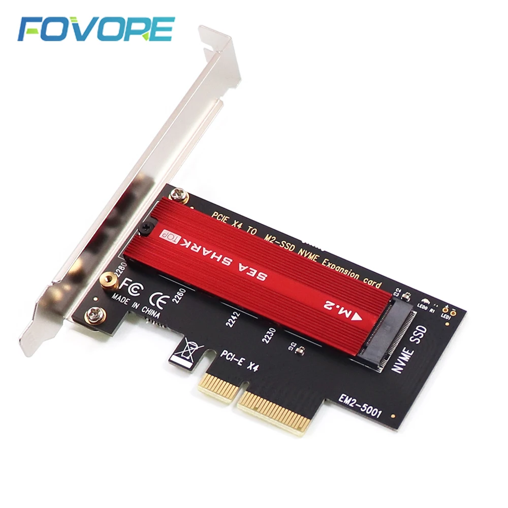NVMe PCIe za M2 Adapter M. 2 2230 2242 2260 2280 SSD PCI-e 3.0 Pretvornik Kartica Podpora X4 X16, X8