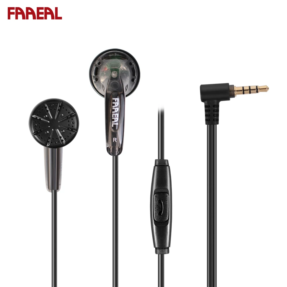 FAAEAL Iris Prednika 32 ohm V Uho Ravno Glavo Čepkov HiFi Super Bass Slušalke 3.5 mm Žične Slušalke Za Xiaomi Pametne telefone PC